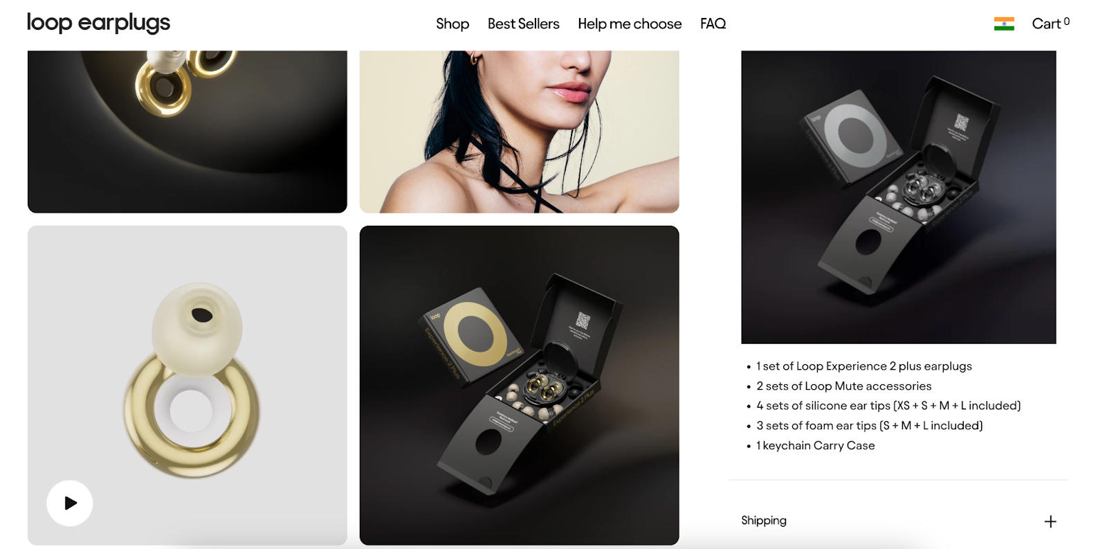 loop earplus - product page description example 