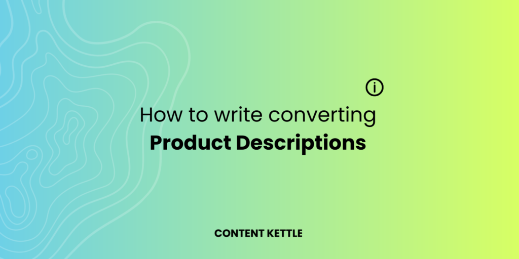 how to write ecommerce product page description